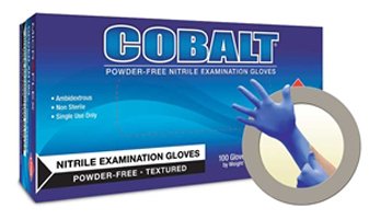 Picture of Exam Glove MICROFLEX® Cobalt® X-Large NonSterile Nitrile Standard Cuff Length Fully Textured Blue Not Chemo ApprovedN194