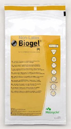 Picture of Surgical Glove Biogel® PI Size 7.5 Sterile Pair Polyisoprene Extended Cuff Length Smooth Ivory Not Chemo Approved40875
