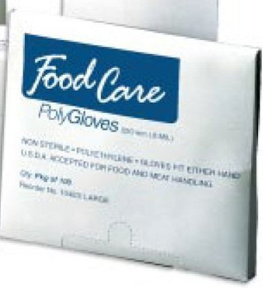 Picture of Food Service Glove Foodcare™ Large Textured Clear Polyethylene10473