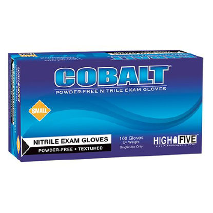 Picture of Exam Glove MICROFLEX® Cobalt® Small NonSterile Nitrile Standard Cuff Length Fully Textured Blue Not Chemo ApprovedN191