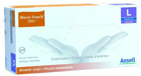 Picture of Exam Glove Micro-Touch® Elite® Medium NonSterile Vinyl Standard Cuff Length Smooth Ivory Not Chemo Approved3092