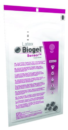 Picture of Surgical Glove Biogel® Sensor™ Size 7.5 Sterile Pair Latex Extended Cuff Length Micro-Textured Straw Not Chemo Approved30675