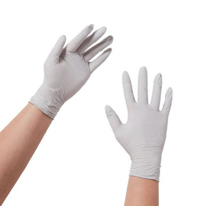 Picture of Exam Glove STERLING® X-Large NonSterile Nitrile Standard Cuff Length Textured Fingertips Gray Chemo Tested50709