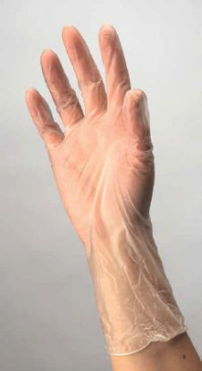 Picture of Exam Glove Large NonSterile Vinyl Standard Cuff Length Smooth Clear Not Chemo Approved8888DOTP