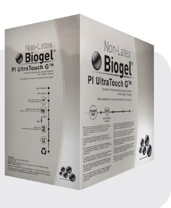 Picture of Surgical Glove Biogel® PI UltraTouch™ G Size 8 Sterile Pair Polyisoprene Extended Cuff Length Micro-Textured Straw Not Chemo Approved42180
