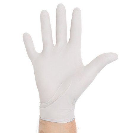 Picture of Exam Glove STERLING-XTRA® Large NonSterile Nitrile Extended Cuff Length Textured Fingertips Gray Chemo Tested53140