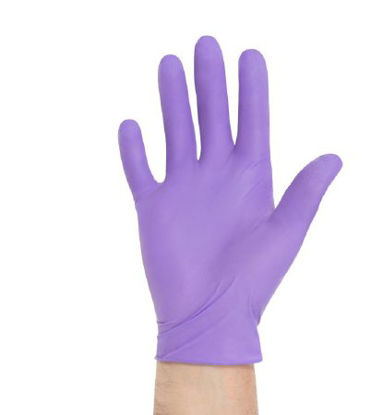 Picture of Exam Glove Purple Nitrile® Large Sterile Single Nitrile Standard Cuff Length Textured Fingertips Purple Chemo Tested52103