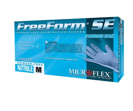 Picture of Exam Glove FreeForm® SE Large NonSterile Nitrile Standard Cuff Length Textured Fingertips Blue Not Chemo ApprovedFFS-700-L