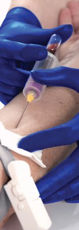 Picture of Exam Glove Micro-Touch® Micro-Thin Medium NonSterile Nitrile Standard Cuff Length Textured Fingertips Blue Not Chemo Approved6034312