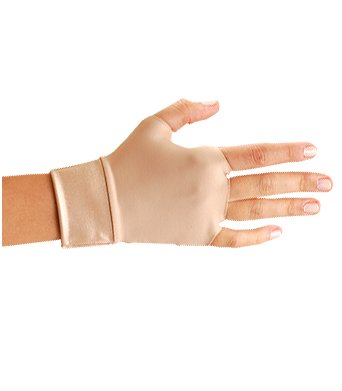Picture of Support Gloves Occumitts® Fingerless X-Small Wrist Length Hand Specific Pair Nylon / Spandex450-2XS