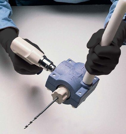 Picture of Radiation Reducing Glove GAMMEX® Non-Latex Radiation Attenuation Size 7 Sterile Pair Polyisoprene Extended Cuff Length Fully Textured Black Not Chemo Approved843050