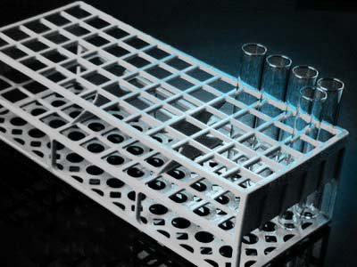 Picture of Test Tube Rack 40 Place 21 mm Tube Size White 70 X 101 X 246 mm187-2C