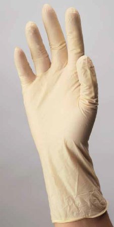 Picture of Exam Glove ESTEEM™ Small NonSterile Vinyl Standard Cuff Length Smooth Cream Not Chemo Approved8881DOTP