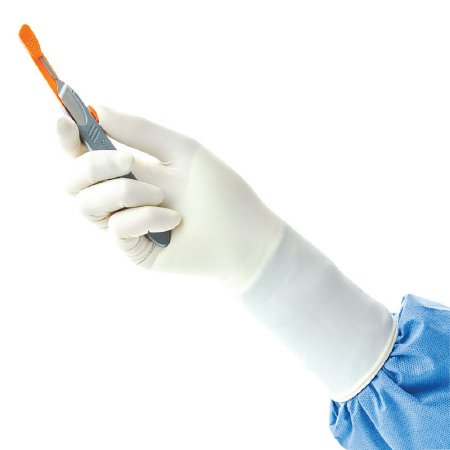 Picture of Surgical Glove PremierPro™ Size 6.5 Sterile Pair Latex Extended Cuff Length Smooth White Chemo Tested44165