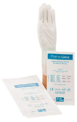 Picture of Exam Glove Pharma-Gloves™ Medium Sterile Pair Nitrile Extended Cuff Length Smooth White Chemo Tested09492229344