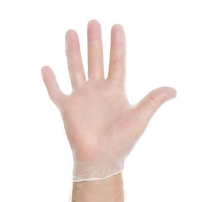 Picture of Exam Glove Halyard™ X-Large NonSterile Vinyl Standard Cuff Length Smooth White Not Chemo Approved50034