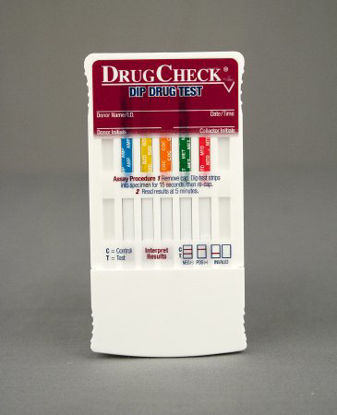 Picture of Drugs of Abuse Test DrugCheck® Dip Drug Test 9-Drug Panel AMP, BZO, COC, mAMP/MET, MTD, OPI300, OXY, PPX, THC Urine Sample 25 Tests30901