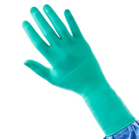Picture of Surgical Glove GAMMEX® Size 7.5 Sterile Pair Polychloroprene Extended Cuff Length Micro-Textured Green Chemo Tested46475