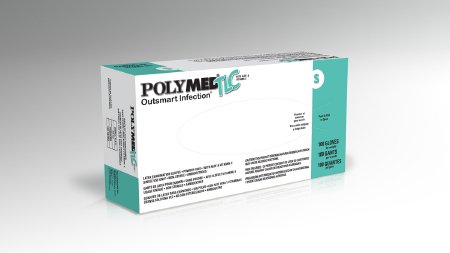Picture of Exam Glove Polymed® TLC Small NonSterile Latex Standard Cuff Length Fully Textured White Not Chemo Approved10119102