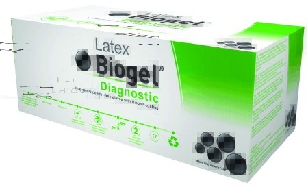 Picture of Exam Glove Biogel® Diagnostic™ Size 8 NonSterile Latex Extended Cuff Length Micro-Textured Straw Not Chemo Approved30380