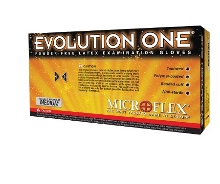 Picture of Exam Glove Evolution One® Large NonSterile Latex Standard Cuff Length Fully Textured White Not Chemo ApprovedEV-2050-L