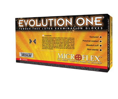 Picture of Exam Glove Evolution One® Large NonSterile Latex Standard Cuff Length Fully Textured White Not Chemo ApprovedEV-2050-L