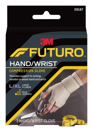 Picture of Support Gloves Futuro™ Fingerless Large / X-Large Over-the-Wrist Ambidextrous Nylon / Spandex09187ENR