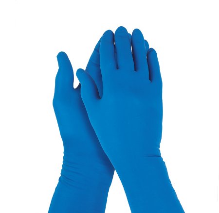 Picture of Chemical Protection Glove Jackson Safety* G29 Solvent Glove Size 9 Neoprene Blue 12 Inch Beaded Cuff NonSterile49825