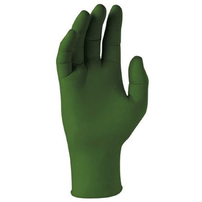 Picture of Exam Glove Kimberly-Clark® Professional Large NonSterile Nitrile Standard Cuff Length Textured Fingertips Forest Green Not Chemo Approved43446