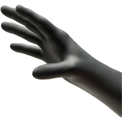 Picture of Exam Glove NitriDerm® Ultra Black Large NonSterile Nitrile Standard Cuff Length Textured Fingertips Black Chemo Tested187300