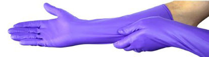 Picture of Exam Glove Purple Nitrile Max™ Small NonSterile Nitrile Extended Cuff Length Fully Textured Purple Not Chemo Approved44992