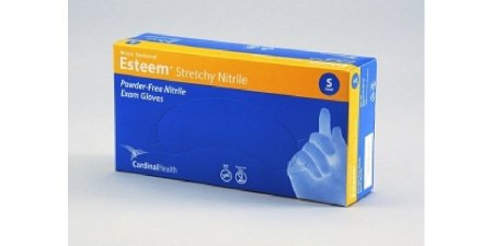 Picture of Exam Glove ESTEEM™ Stretch Medium NonSterile Nitrile Standard Cuff Length Textured Fingertips Teal Chemo Tested8856NMB