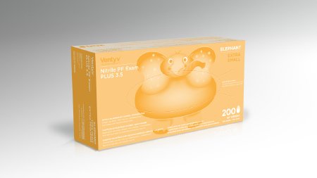 Picture of Exam Glove Ventyv™ Plus 3.5 ELEPHANT X-Small NonSterile Nitrile Standard Cuff Length Textured Fingertips Violet Chemo Tested10333101