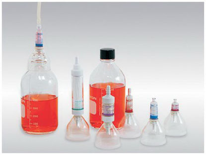 Picture of HF Filter 2 to 5 Liter, 750 mL/min. at 10 psi Flow Rate, MediaKap-5 Plus Filter, 70 cm2 Filtration Area, 0.2 µm Pore, MCE Membrane, Female luer lok/0.25HB Connectors086714C