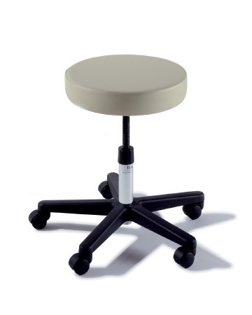 Picture of Adjustable Stool Ritter® 270 Value Series Backless Screw Adjust, Manual Seat Height Adjustment 5 Casters Shaded Garden270-001-853