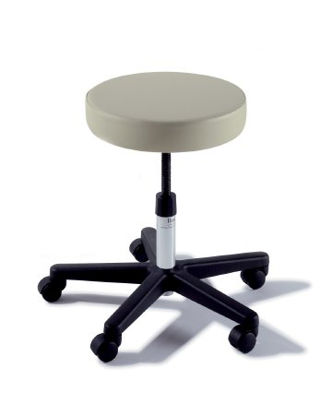 Picture of Adjustable Stool Ritter® 270 Value Series Backless Screw Adjust, Manual Seat Height Adjustment 5 Casters Shaded Garden270-001-853