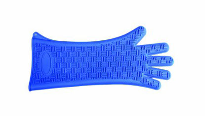 Picture of Heat Resistant Glove Silicone Heat Glove One Size Fits Most Silicone Blue 16.9 Inch Straight Cuff NonSterile09484
