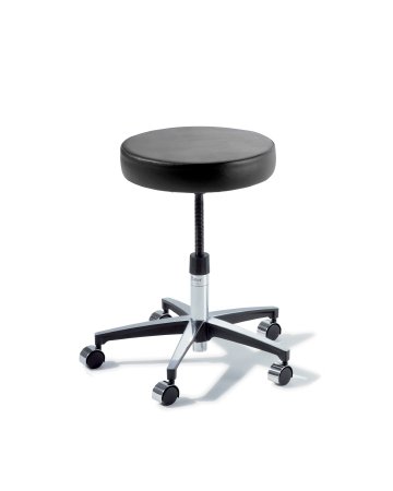 Picture of Manual Screw Adjust Stool Ritter® 274 Classic Series Backless Screw Adjust, Manual Seat Height Adjustment 5 Casters Obsidian274-001-857
