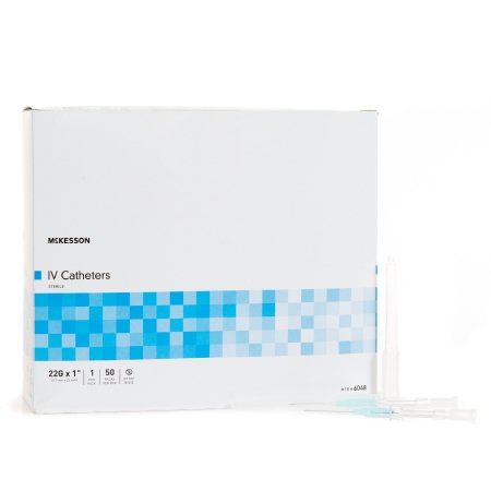 Picture of Peripheral IV Catheter McKesson 22 Gauge 1 Inch Without Safety6048