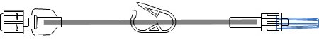 Picture of Extension Set McKesson 14 Inch Tubing Without Ports 0.48 mL Priming Volume DEHP-FreeMS403