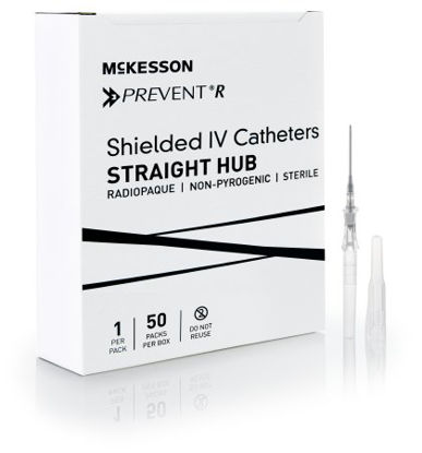 Picture of Peripheral IV Catheter McKesson Prevent® R 16 Gauge 1.16 Inch Button Retracting Safety Needle380254