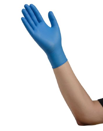 Picture of Exam Glove ESTEEM™ Tru-Blu™ Stretchy Nitrile Small NonSterile Nitrile Standard Cuff Length Micro-Textured Blue Chemo Tested8896NB