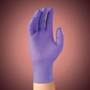 Picture of Exam Glove Purple Nitrile® Large NonSterile Nitrile Standard Cuff Length Textured Fingertips Purple Not Chemo Approved19149863C