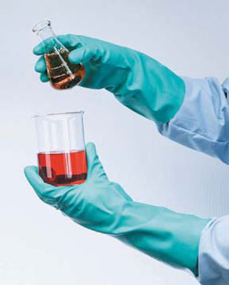 Picture of Chemical Protection Glove Fisherbrand™ X-Large Nitrile Green 13 Inch Straight Cuff NonSterile19161879