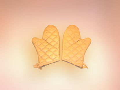 Picture of Autoclave Glove Insulated Gauntlet Mitt One Size Fits Most Quilted Material Gold 17 Inch Hemmed Cuff NonSterile75574