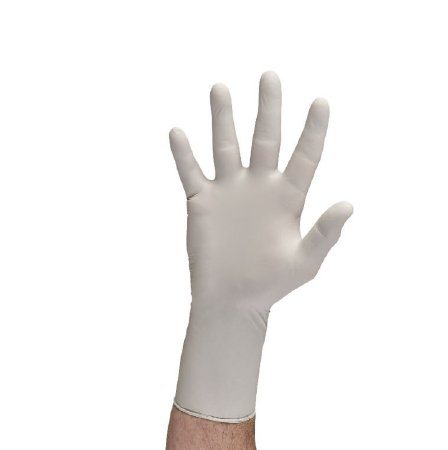 Picture of Exam Glove STERLING-XTRA® Medium Sterile Pair Nitrile Extended Cuff Length Textured Fingertips Gray Not Chemo Approved33024