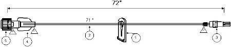 Picture of Extension Set 72 Inch Tubing Without Port DEHP-FreeB2011