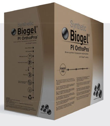 Picture of Surgical Glove Biogel® PI OrthoPro® Size 6.5 Sterile Pair Polyisoprene Extended Cuff Length Smooth Brown Not Chemo Approved47665