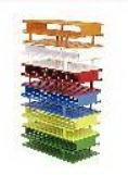 Picture of 3-Tiered Test Tube Rack Nalgene™ Unwire™ 72 Place 13 mm Tube Size White 2-1/4 X 4 X 8 Inch60914-605