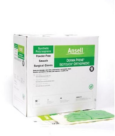 Picture of Surgical Glove GAMMEX® Non-Latex PI Ortho Size 9 Sterile Pair Polyisoprene Extended Cuff Length Smooth Light Green Not Chemo Approved20686590